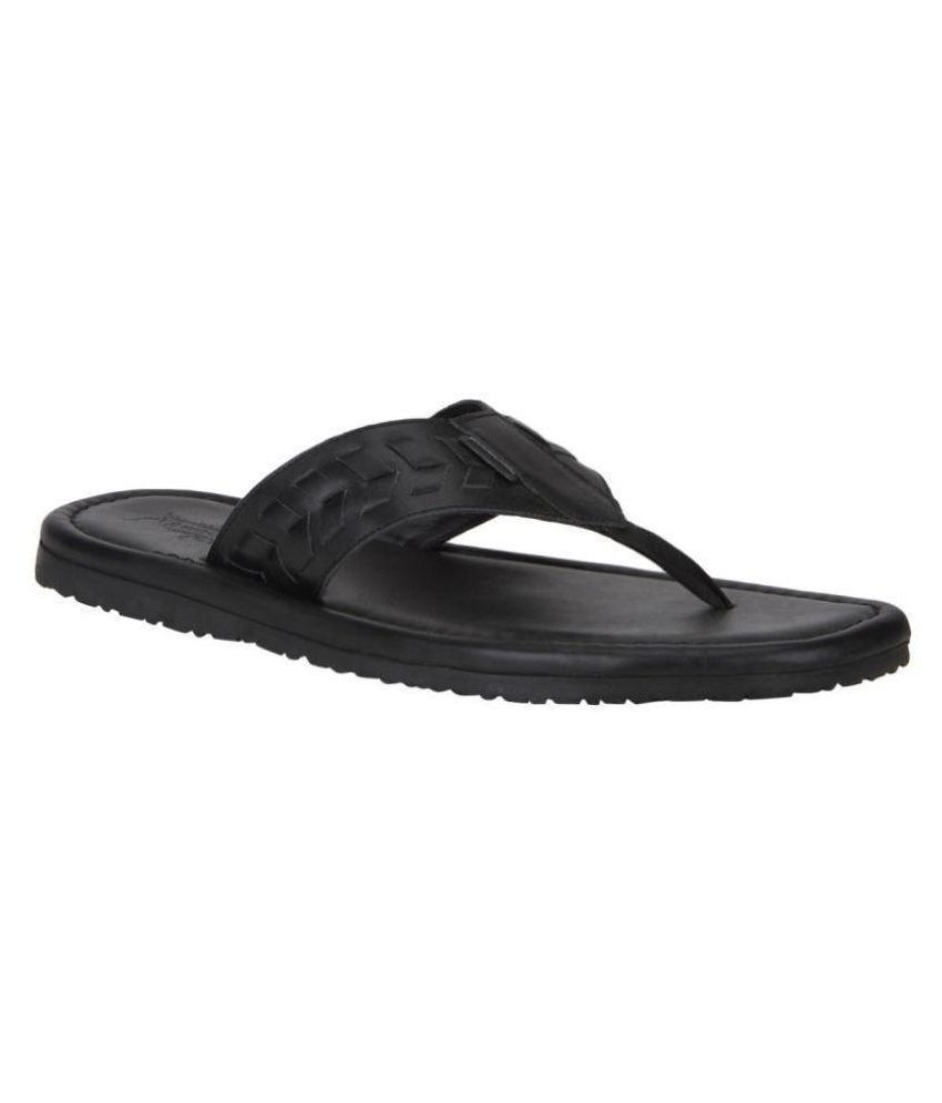 woodland black slippers