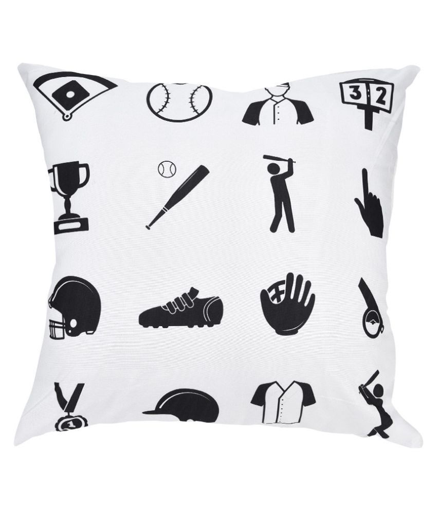 Baseball Print Pillow Case Polyester Sofa Car Cushion Cover Home