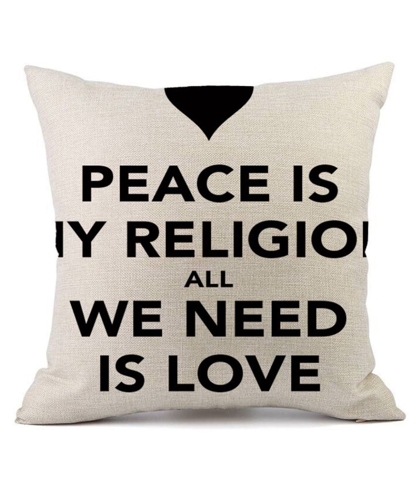 Happy Valentines Pillow Cases Linen Sofa Cushion Cover Home Decor