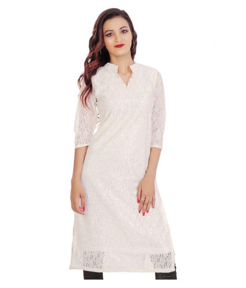 white net kurtis