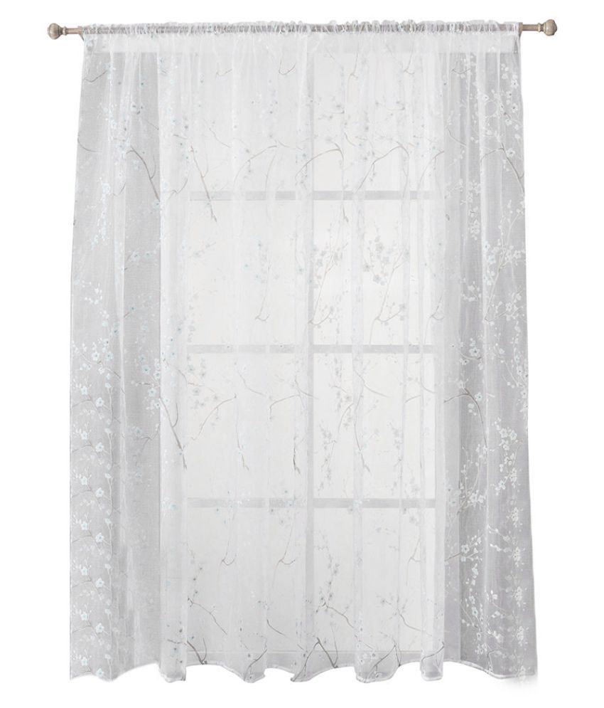 Plum Blossom Window Curtains Solid Color Window Treatment