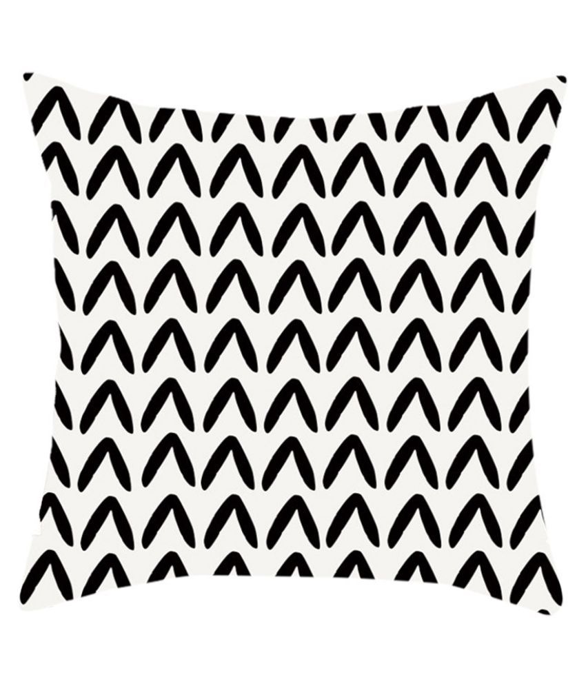 Black&White Geometric Throw Cover Pillow Cushion Square Case Decor Dazzling 18" Black&White Geometric Throw Cover Pillow Cushion Square Case Decor Dazzling 18"