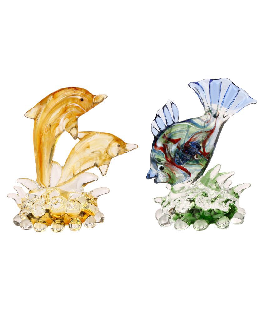     			AFAST Multicolour Glass Figurines - Pack of 2