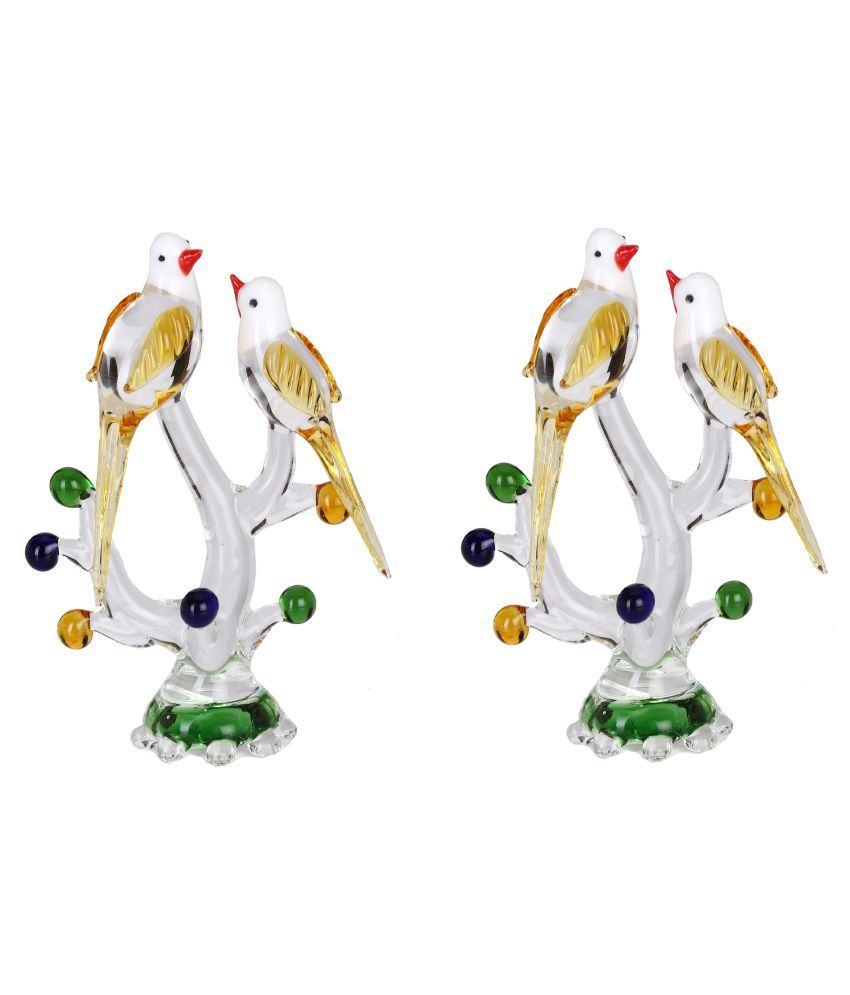     			AFAST Multicolour Glass Figurines - Pack of 2