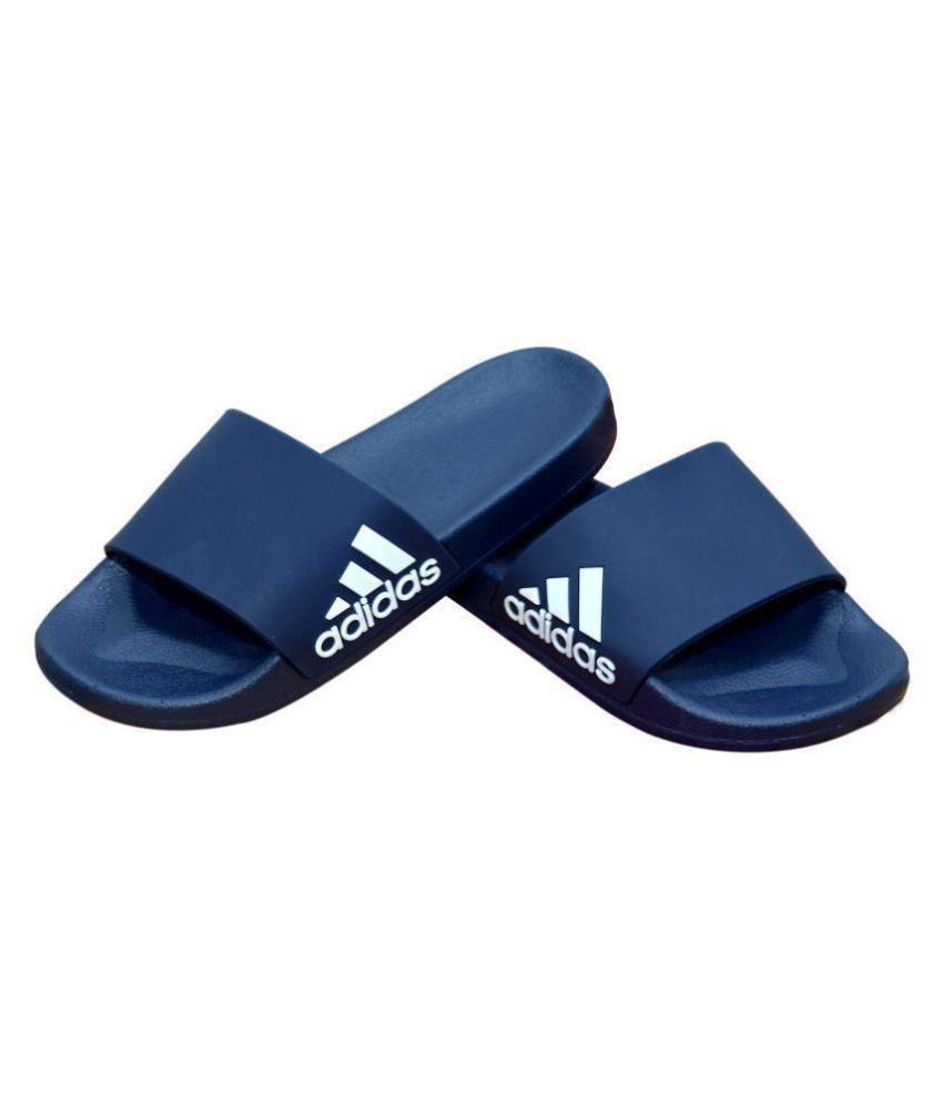 adidas blue slide flip flops