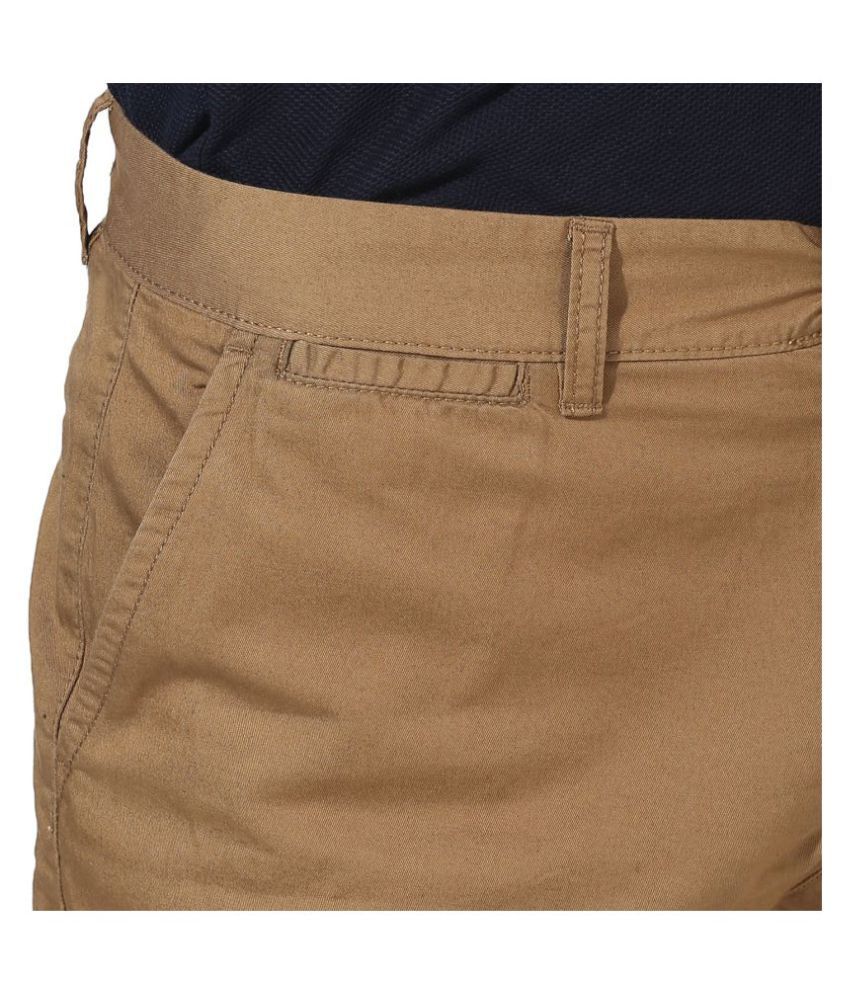 red khaki shorts