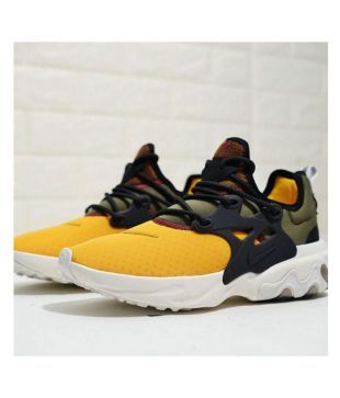 nike presto react yellow olive green