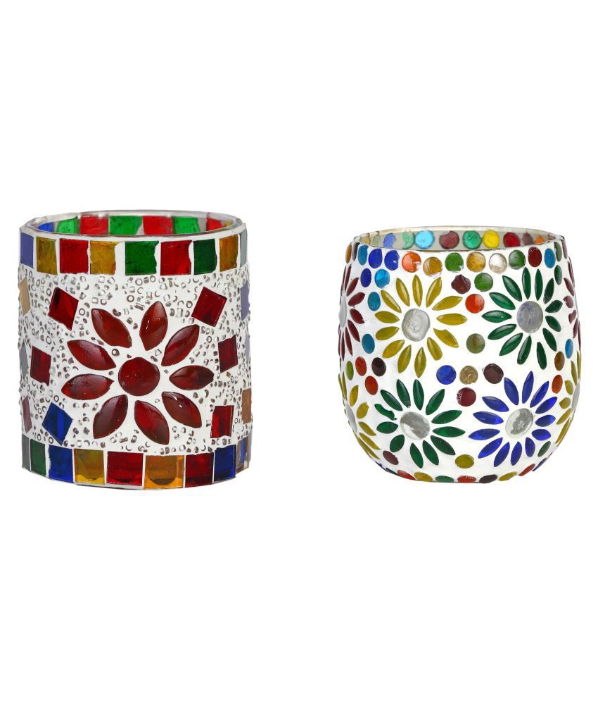 AFAST Glass Party Decor Multicolour - Pack of 2