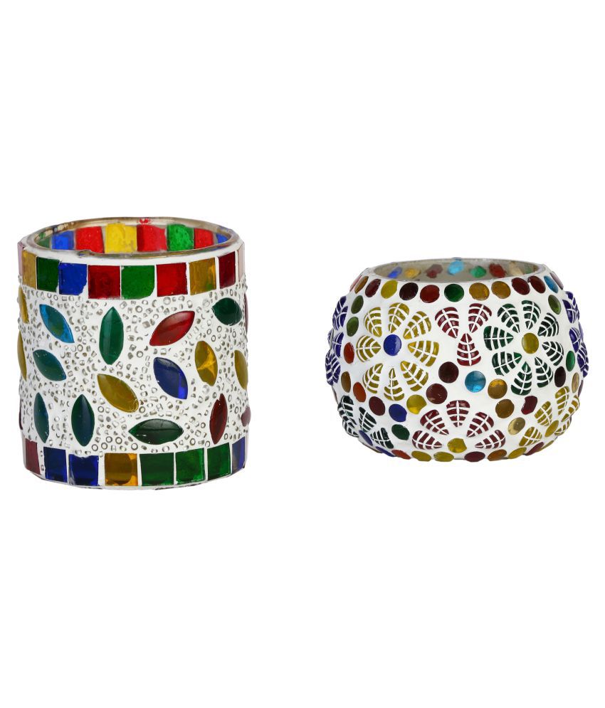 AFAST Glass Party Decor Multicolour - Pack of 2