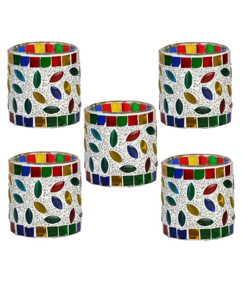 AFAST Glass Party Decor Multicolour - Pack of 5