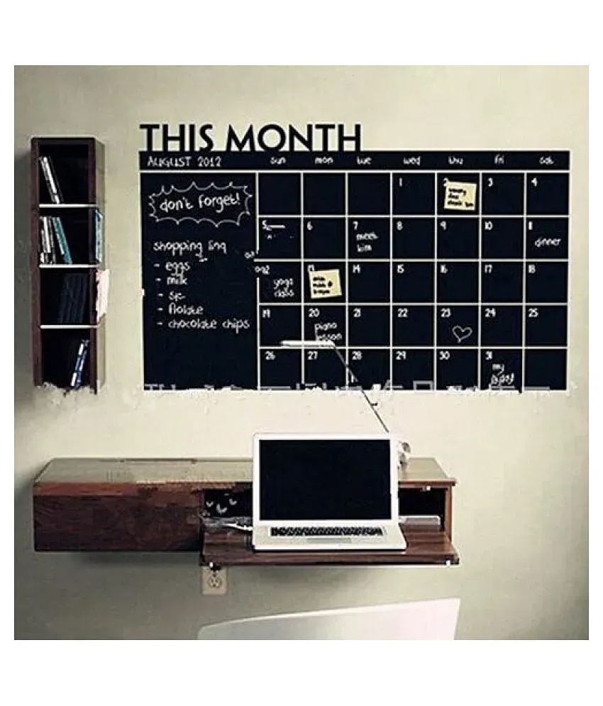 Chalkboard Wall Decal Calendar Blackboard Calendar Wall 