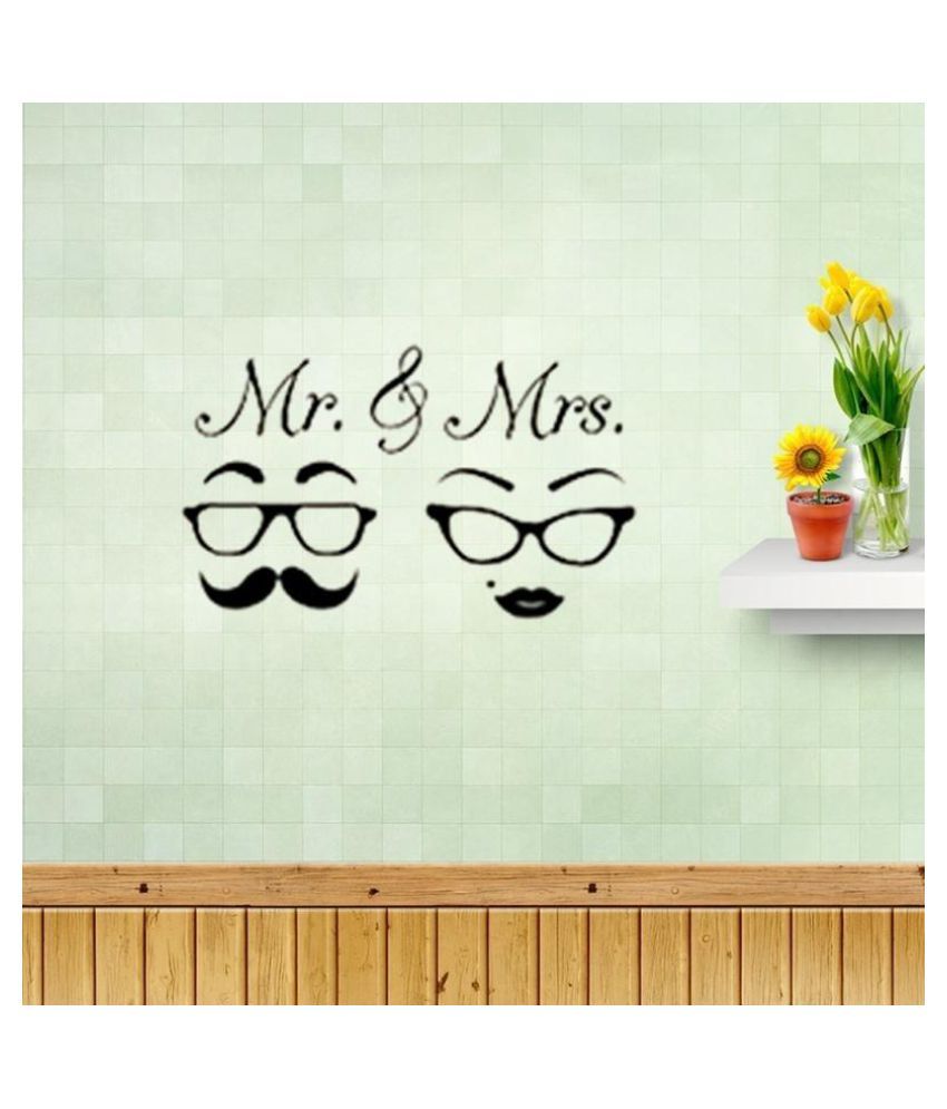 Romantic Wedding Vinyl Wall Sticker Mr And Mrs Art Decal