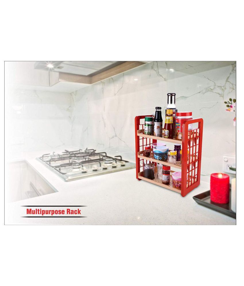 SAURA 3Layer Multipurpose Utility Racks Kitchen Storage Easy Assembled