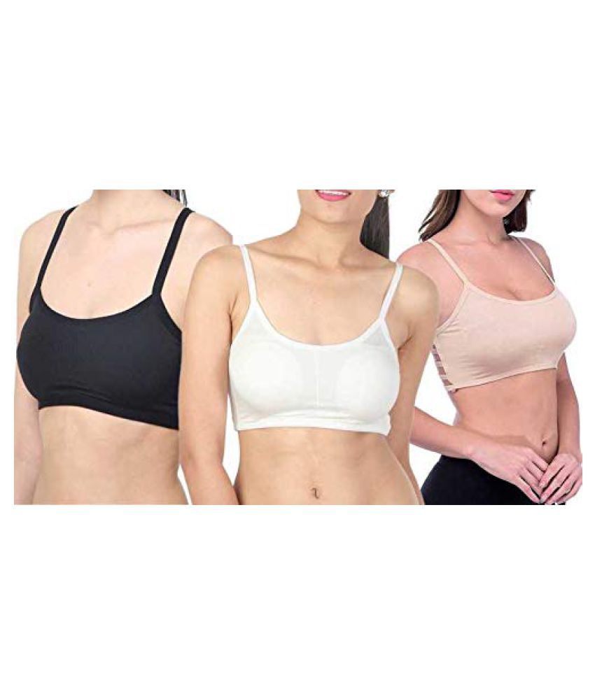     			Smooth & Style Multi Color Cotton Lycra Solid Sports Bra