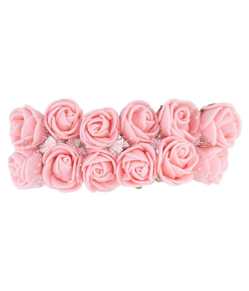 12pcs Mini Foam Rose Artificial Flowers Diy Wreath Bridal Flowers