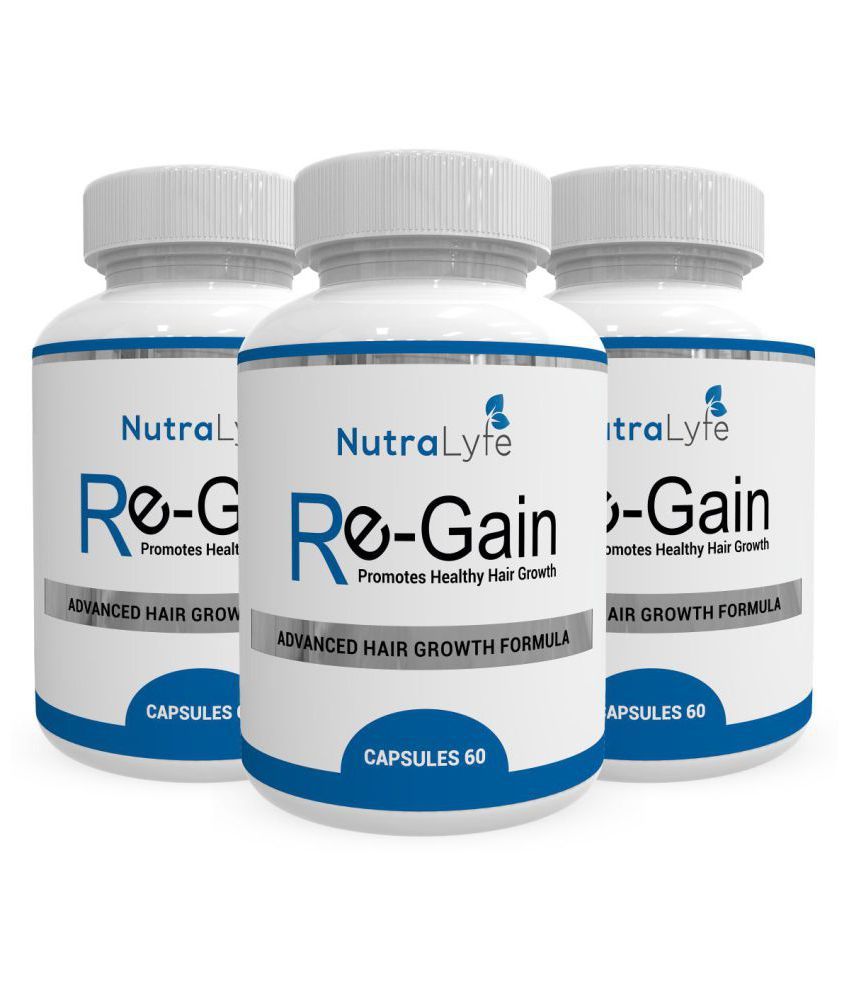 Nutralyfe Regain 100 Natural & Herbal Supplement For Hair Loss, 60 Veg