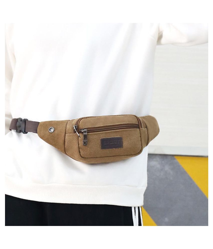 Unisex Casual Fanny Waist Packs Shoulder Bags Belt Canvas Chest Bags
