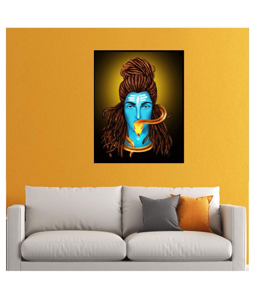 crystal sign media Lord Shiva angry rudra Modern art Wall Painting MDF  Painting Without Frame: Buy crystal sign media Lord Shiva angry rudra Modern  art Wall Painting MDF Painting Without Frame at