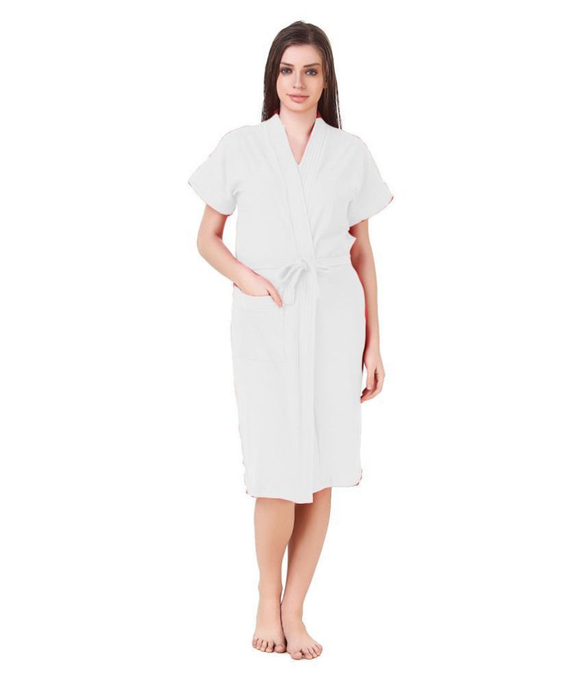 Buy Scarlet Secrets Cotton White Bathrobes Online at Best Prices in