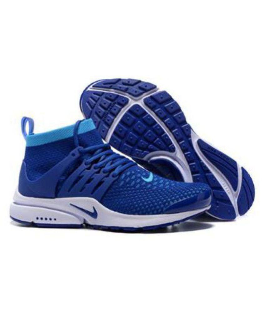 nike air presto ultra flyknit blue running shoes