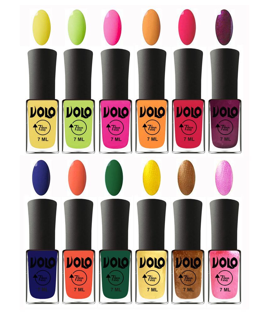     			VOLO No Chipping-No Fading Long Lasting Nail Polish Set Of 12 Multi Glossy 84 mL