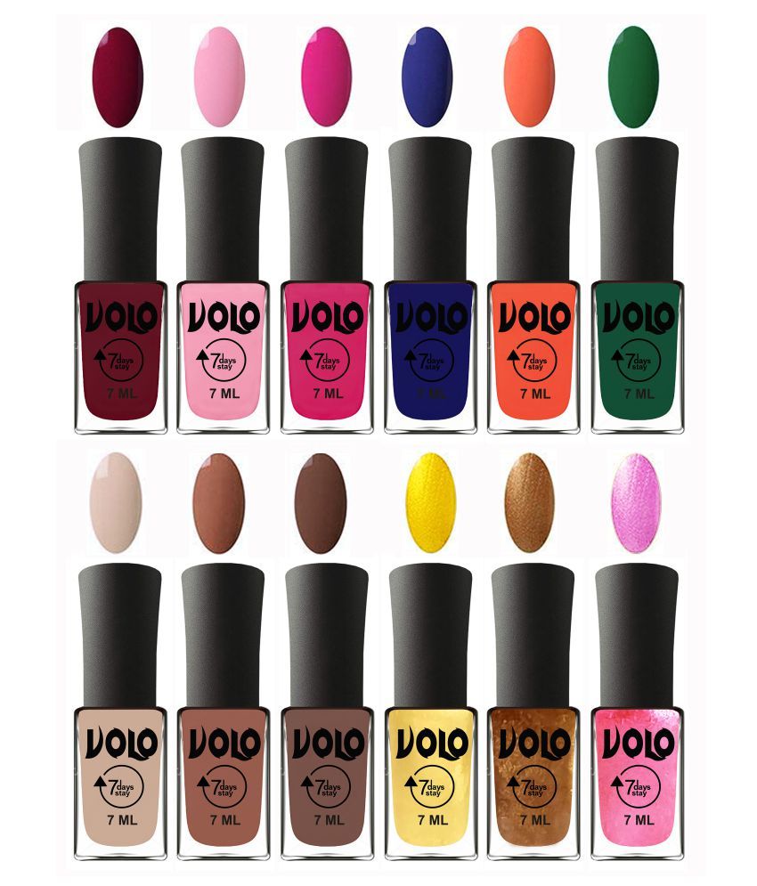     			VOLO No Chipping-No Fading Long Lasting Nail Polish Set Of 12 Multi Glossy 84 mL