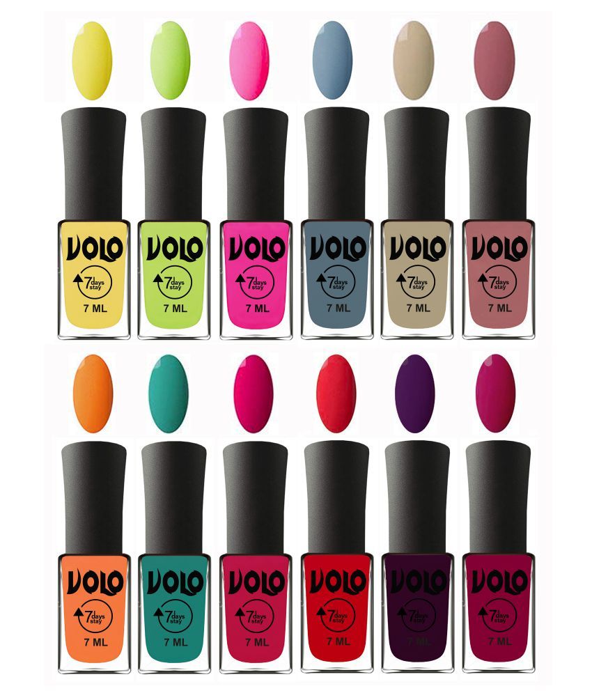     			VOLO No Chipping-No Fading Long Lasting Nail Polish Set Of 12 Multi Glossy 84 mL