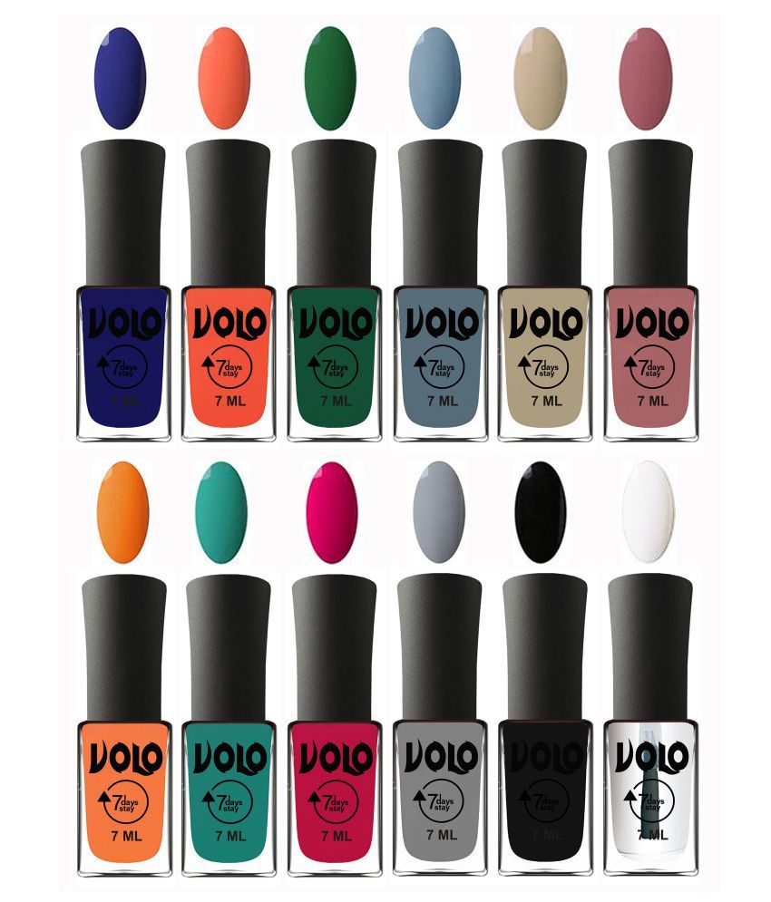     			VOLO No Chipping-No Fading Long Lasting Nail Polish Set Of 12 Multi Glossy 84 mL