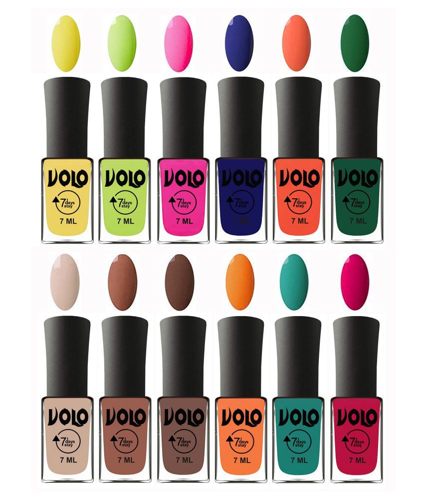     			VOLO No Chipping-No Fading Long Lasting Nail Polish Set Of 12 Multi Glossy 84 mL