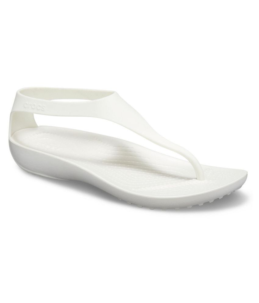 crocs sliders white