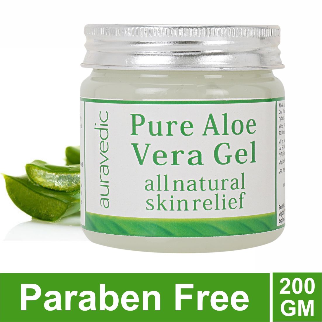 Auravedic Pure Aloe Vera Gel All Natural Paraben Free 200 gm Buy