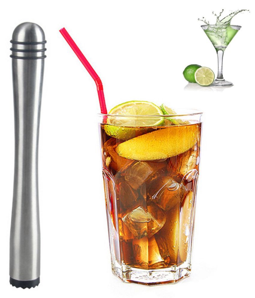 Fruit Stainless Steel&Plastic Heavy Duty Cocktail Muddler Broken Ice Stick 