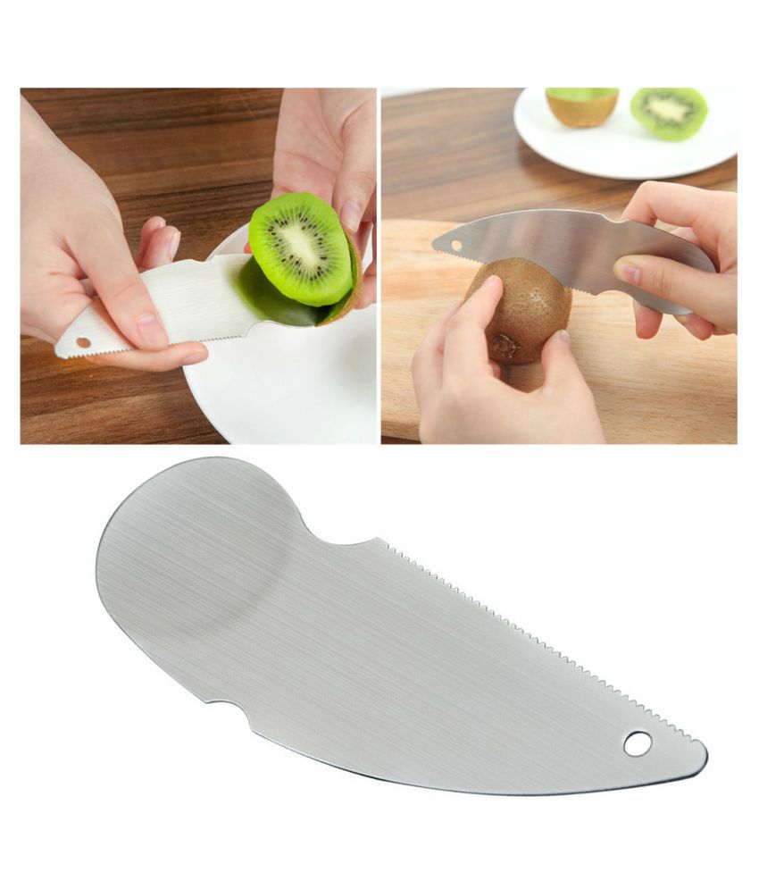 2 Pcs Kiwi Spoon Peeler Fruit Cutting Spoon Stainless Steel Fruit Spoon Tool for Fruit 