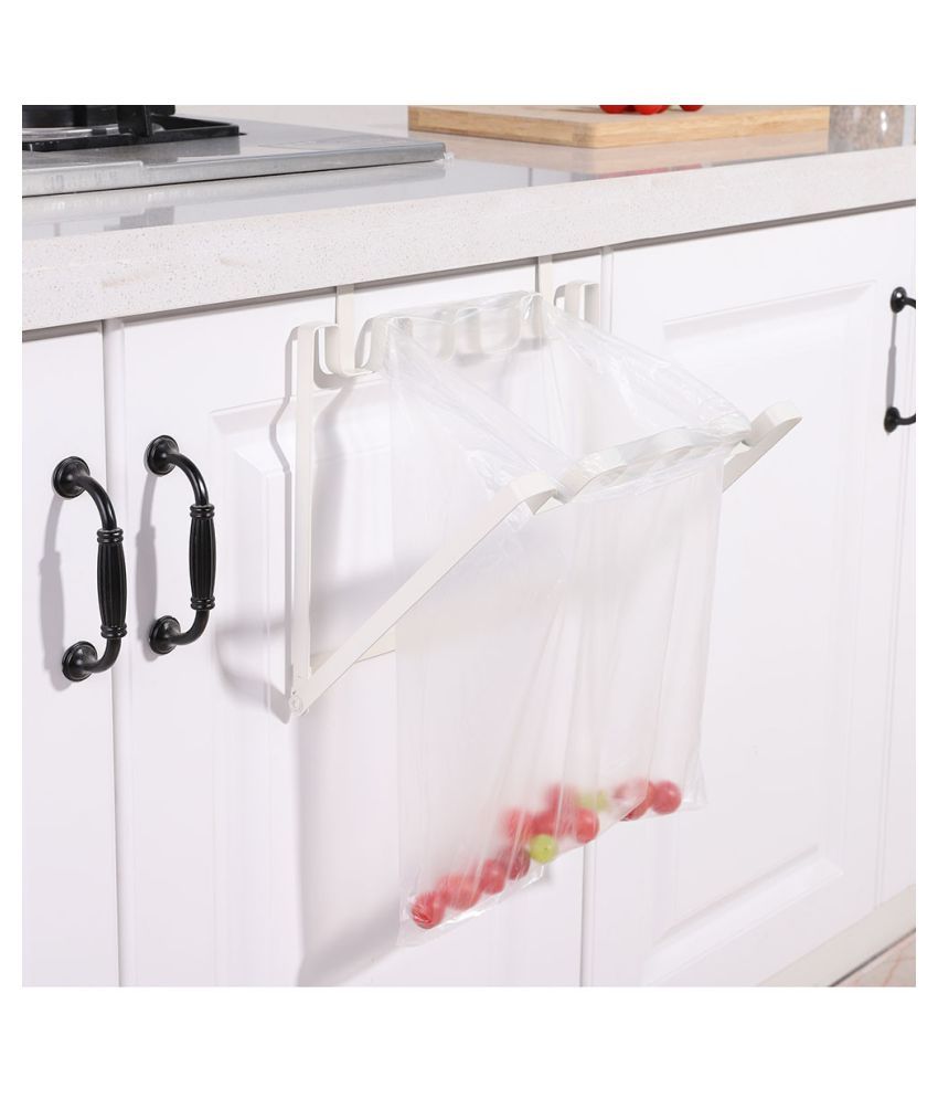 Hanging Kitchen Cabinet Door Trash Rack Towel Storage Garbage Rag