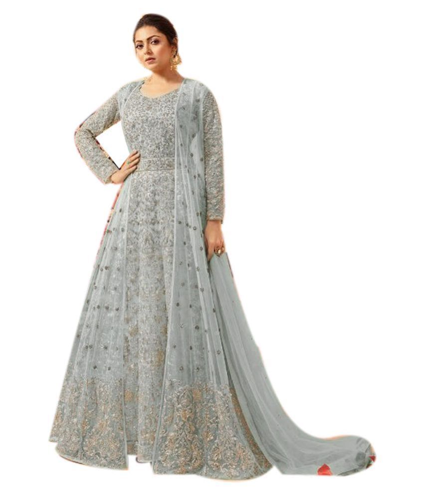 grey ethnic wear