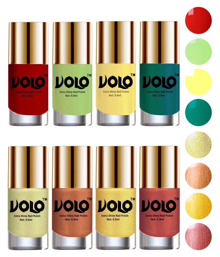     			VOLO High-Shine Long Lasting Non Toxic Nail Polish Professional Multi Glossy Pack of 8 79 mL