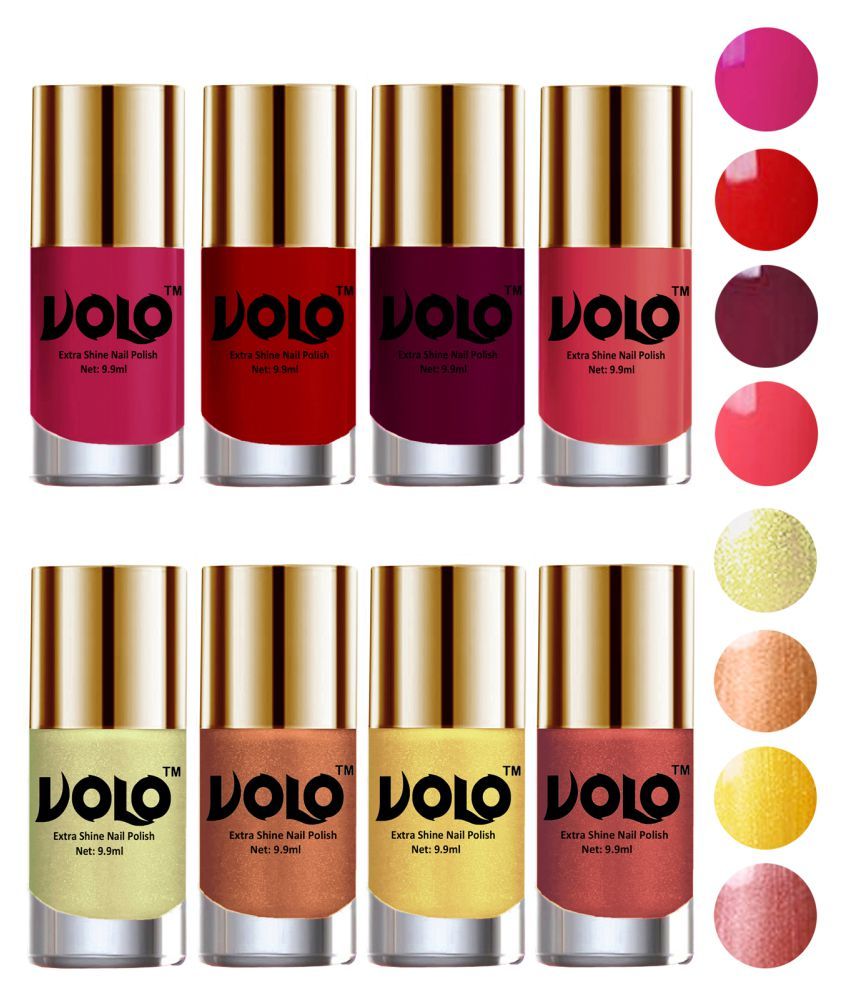     			VOLO High-Shine Long Lasting Non Toxic Nail Polish Professional Multi Glossy Pack of 8 79 mL