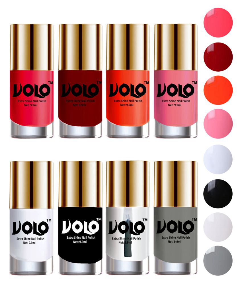     			VOLO High-Shine Long Lasting Non Toxic Nail Polish Professional Multi Glossy Pack of 8 79 mL