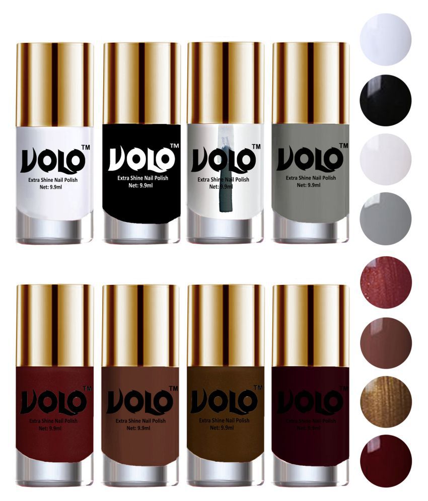     			VOLO High-Shine Long Lasting Non Toxic Nail Polish Professional Multi Glossy Pack of 8 79 mL