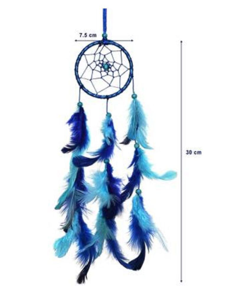     			new lucky Feather Blue Dream Catcher - Pack of 1 ( 30 X 7 cms )