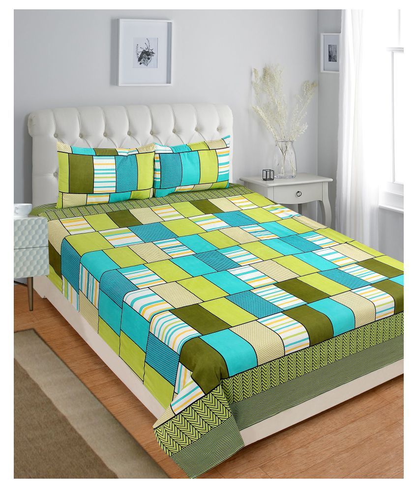 DYNAMIC HOMES Cotton Double Bedsheet with 2 Pillow Covers Buy DYNAMIC
