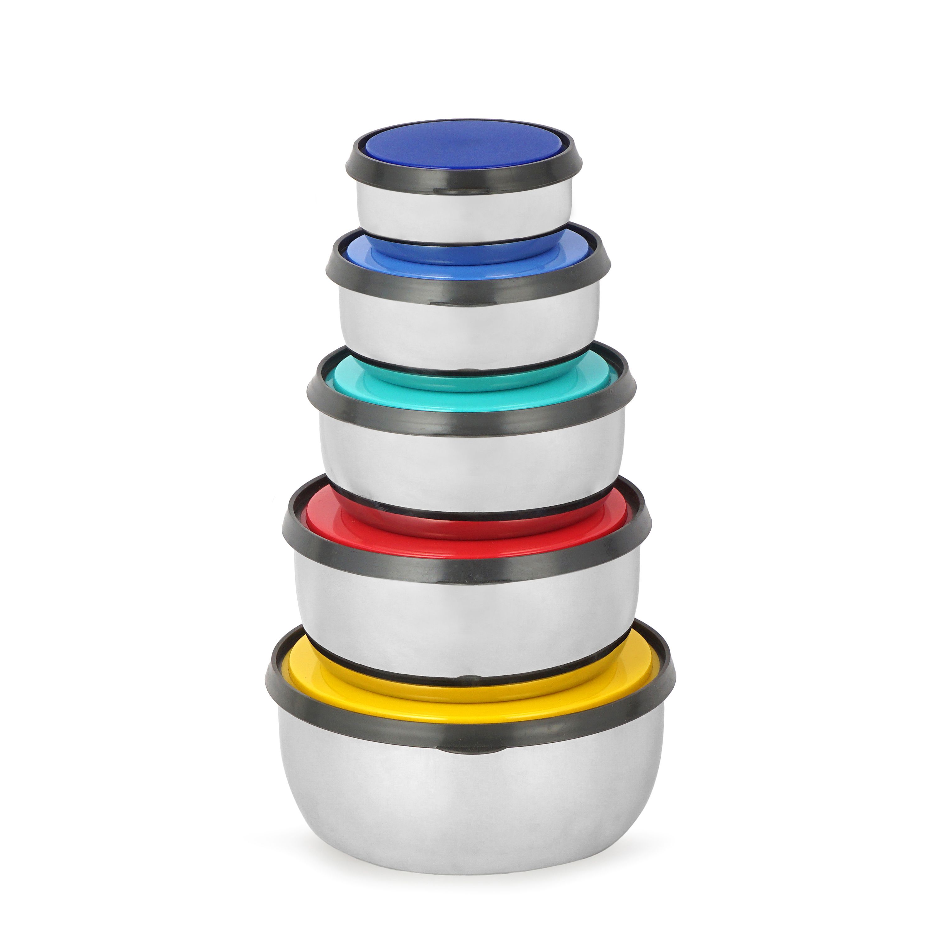 Pnp Steel Food Container Set Of 5 375 Ml