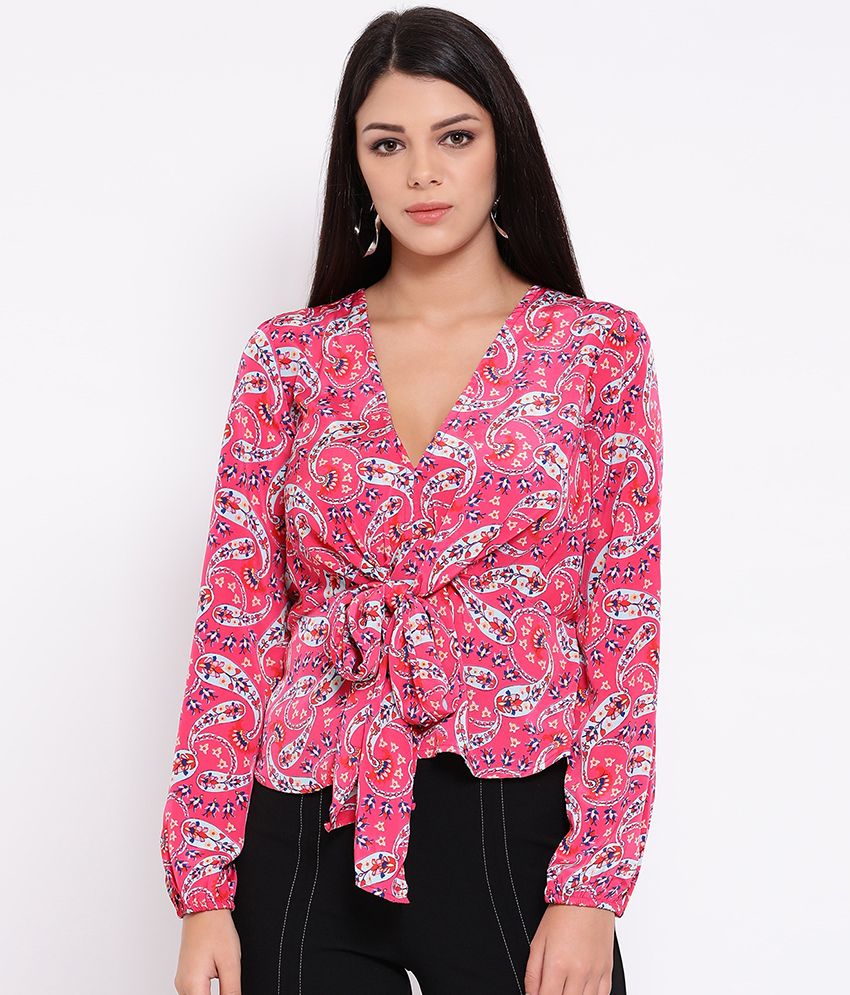     			Oxolloxo Polyester Regular Tops - Pink