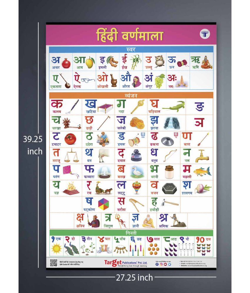 Alphabet In Hindi Chart