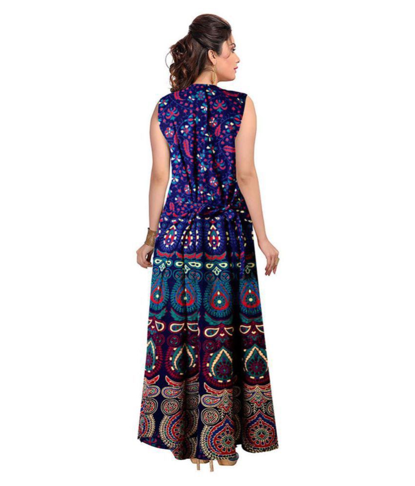 JWF Multi Color Cotton Gown - Buy JWF Multi Color Cotton Gown Online at Best Prices in India on 