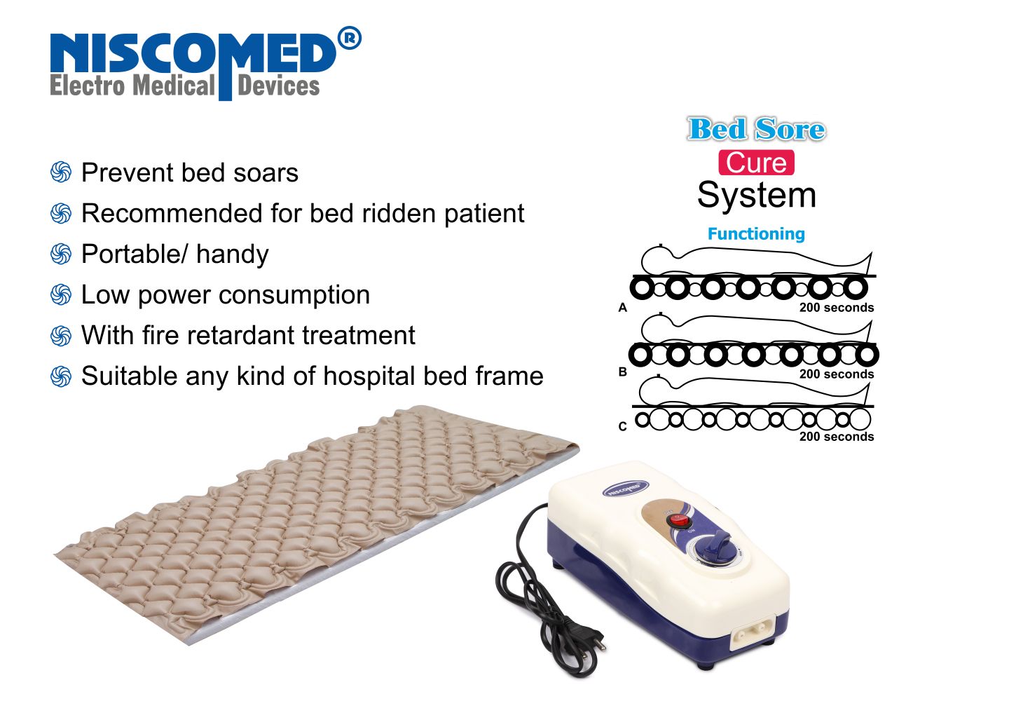 Air Mattress AB101 Air Bed Anti Decubitus Air Pump & Bubble