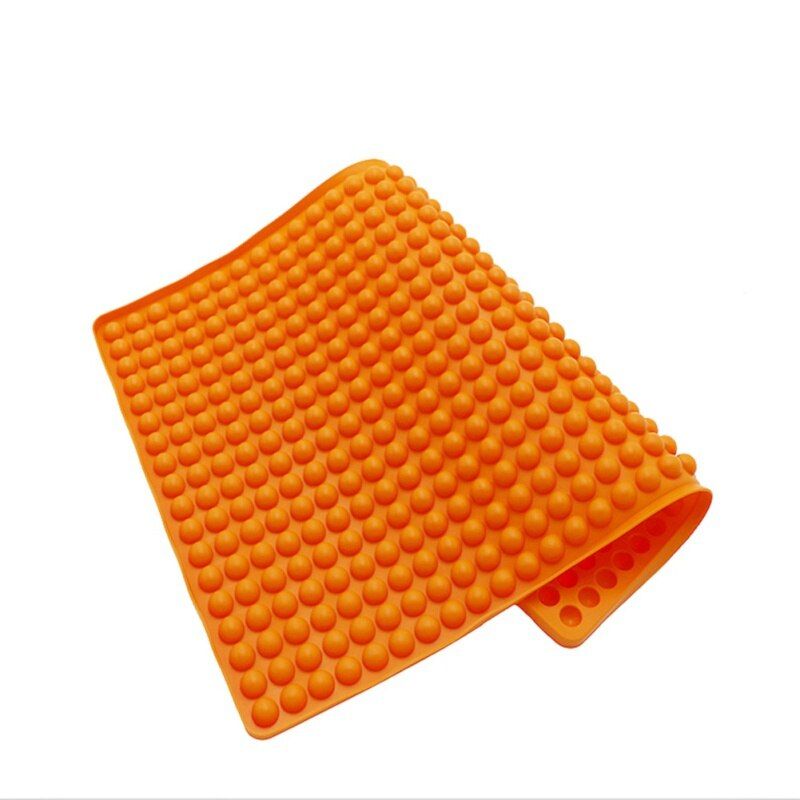 Non Stick Silicone Bbq Mat Pan Fat Reducing Slip Oven Baking