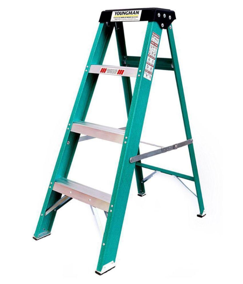 4 Step electric shock proof ladder with tool tray and capacity upto 110