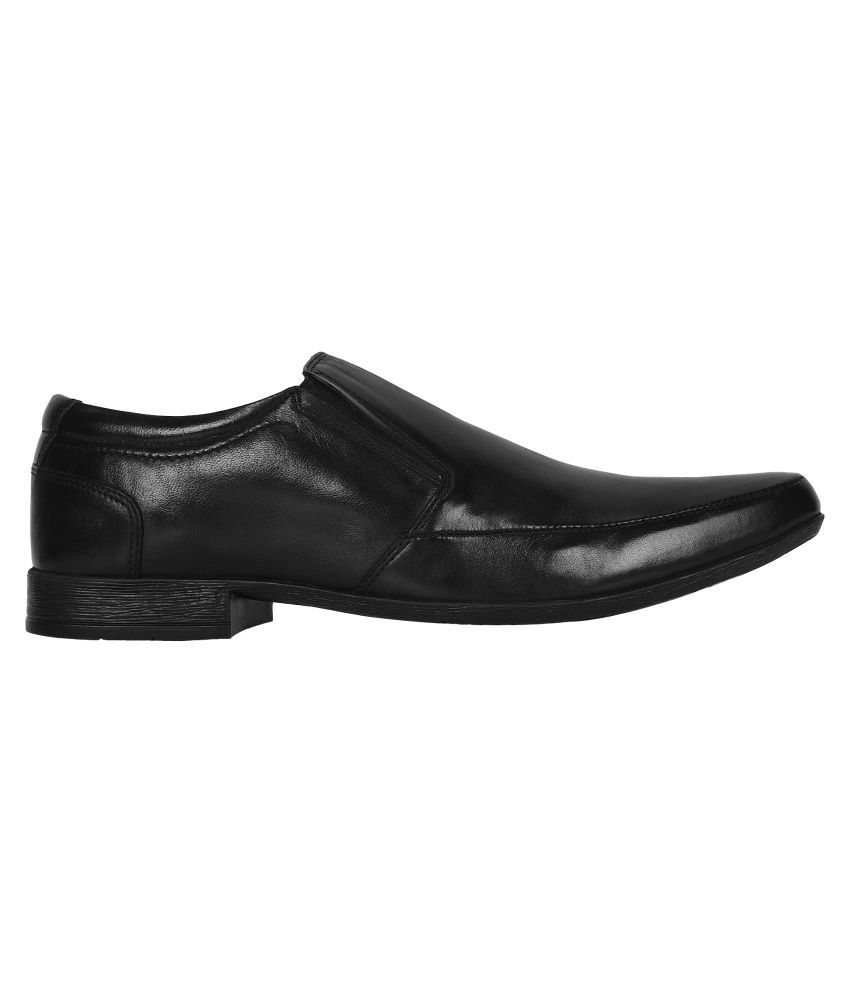 KAIZEN INDIA Office Genuine Leather Black Formal Shoes Price in India ...