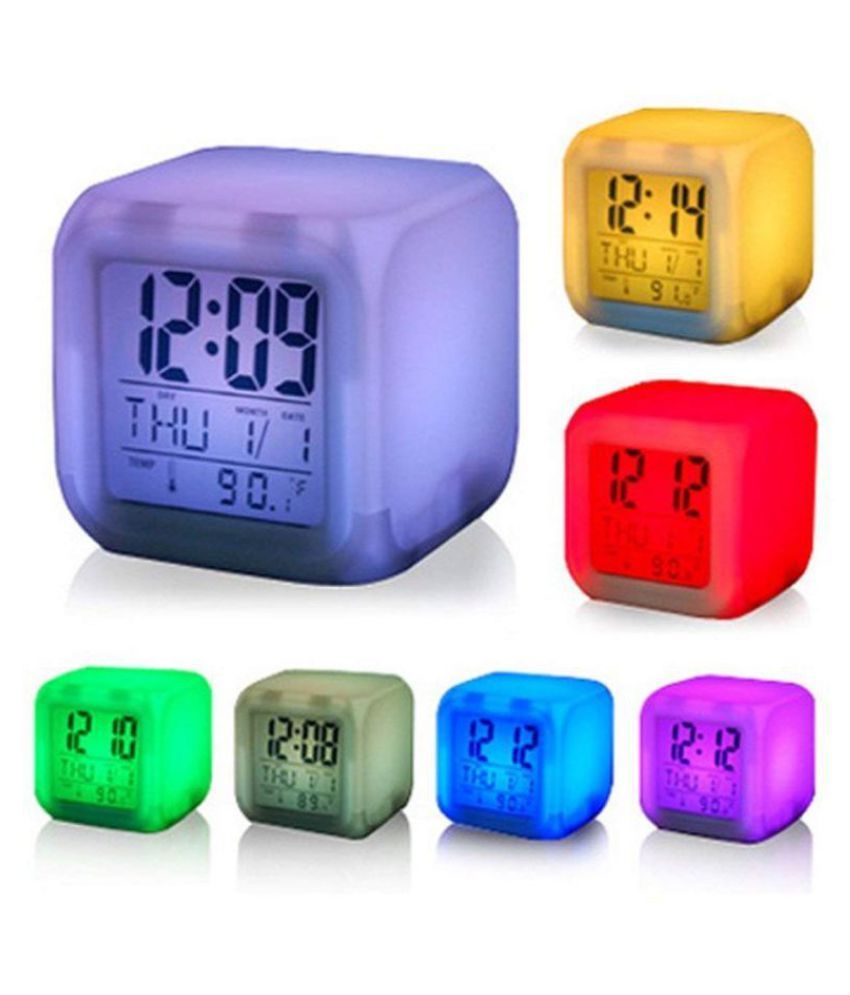 Luxafare Digital 7 Color Alarm Clock Alarm Clock Pack of 1 Buy Luxafare Digital 7 Color Alarm